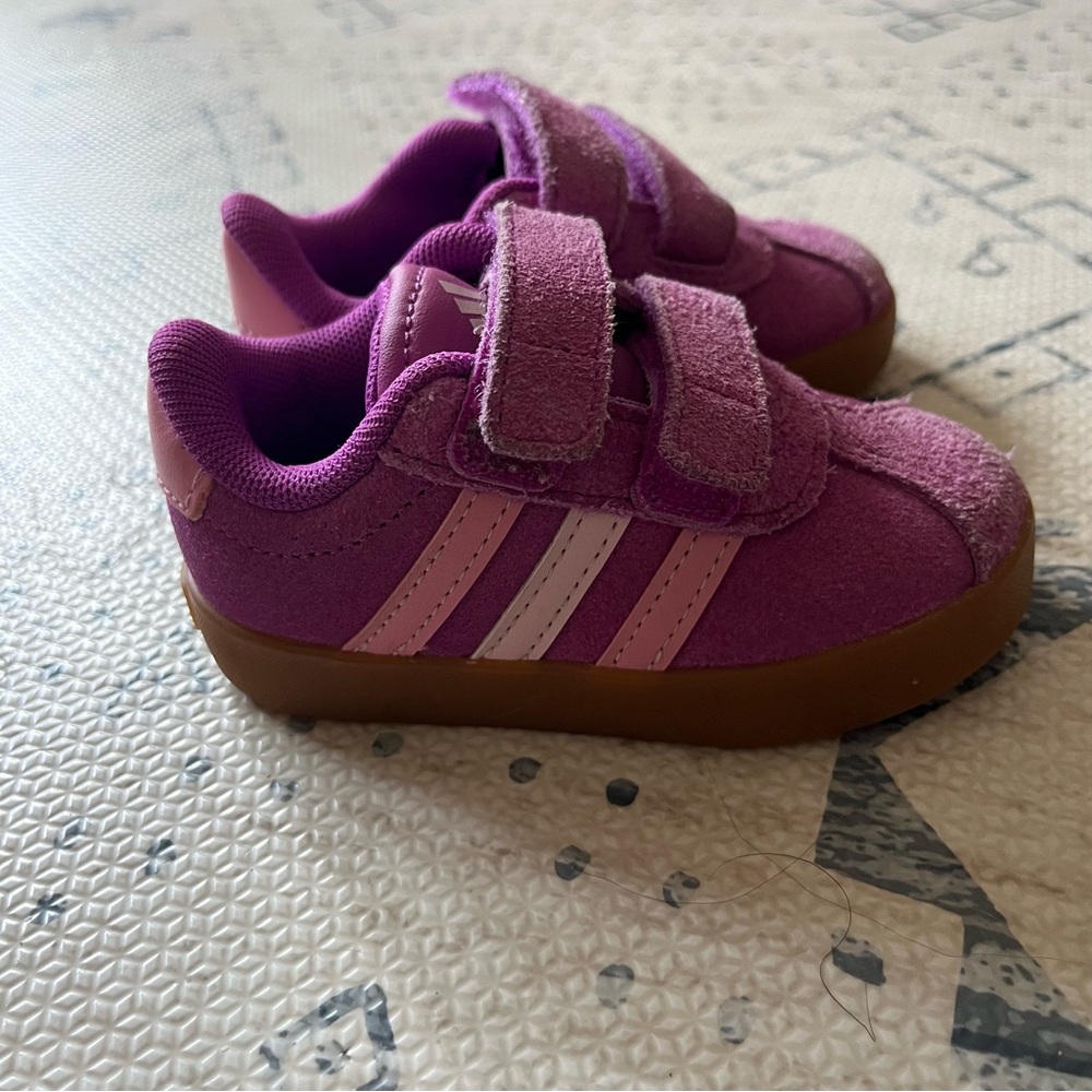 Adidas Kids' Pink Sneakers with Velcro Straps